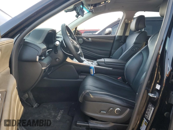2023 Genesis GV80 with VIN KMUHBDSB6PU106875, listed as a Copart auction lot 43362265 with 38,739 mi miles and Salvage title. Bid and sale history available at DreamBid. Image 7.