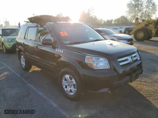 2007 Honda Pilot LX with VIN 5FNYF181X7B008882, listed as a Copart auction lot 87508455 with 0 mi miles and Salvage Title. Bid and sale history available at carsss.com. Image 4.
