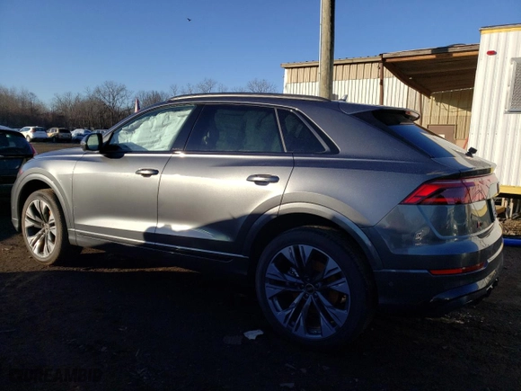 2025 Audi Q8 Premium Plus with VIN WA1EVBF12SD002406, listed as a Copart auction lot 86548284 with 1,756 mi miles and Salvage Title. Bid and sale history available at carsss.com. Image 2.