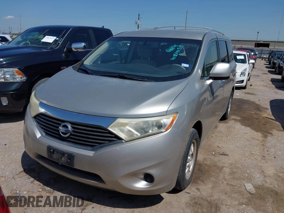 2012 Nissan Quest SL with VIN JN8AE2KP9C9043431, listed as a IAAI auction lot 41864134 with 186,514 mi miles. Bid and sale history available at carsss.com. Image 2.