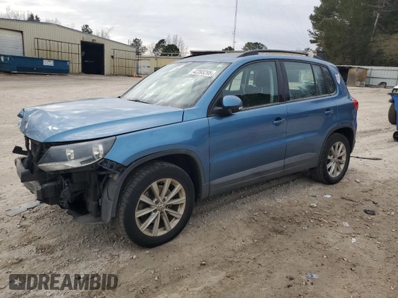 2017 Volkswagen Tiguan S with VIN WVGBV7AX2HK046312, listed as a Copart auction lot 42393295 with 94,814 mi miles and Salvage Title. Bid and sale history available at DreamBid. Image 1.