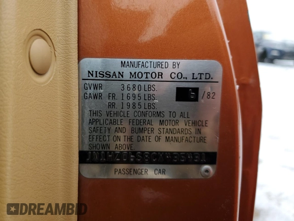 1982 Datsun 280ZX 2+2 z VIN JN1HZ06S8CX435431, wystawiony jako Copart lot #44468595 z przebiegiem 41 956 mil mil oraz Tytuł czysty. Historia ofert i sprzedaży dostępna na DreamBid. Obrazek 14.