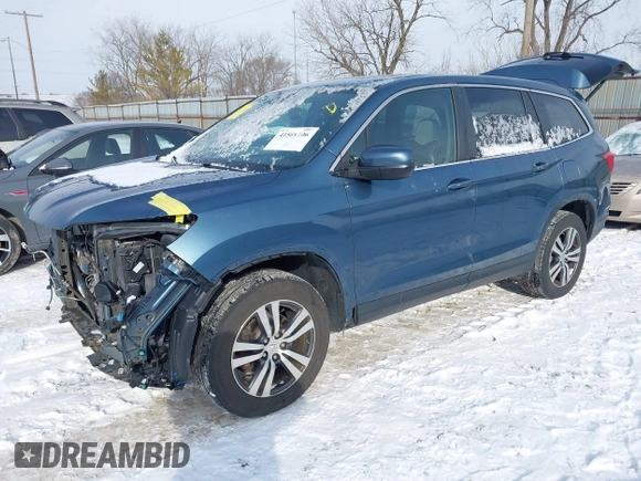 2017 Honda Pilot EX-L with VIN 5FNYF6H55HB005809, listed as a IAAI auction lot 41588106 with 110,197 mi miles and . Bid and sale history available at DreamBid. Image 2.