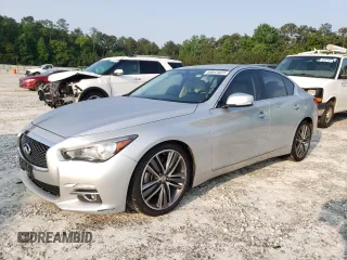 2015 Infiniti Q50 Premium with VIN JN1BV7AP6FM340613, listed as a Copart auction lot 59041625 with 192,451 mi miles and Salvage title. Bid and sale history available at DreamBid. Image 1.