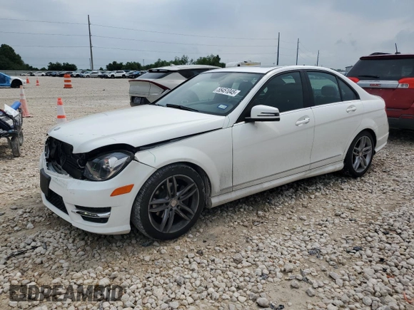 2014 Mercedes-Benz C 250 Sport with VIN WDDGF4HB3EG232798, listed as a Copart auction lot 55451045 with 67,581 mi miles and Salvage Title. Bid and sale history available at DreamBid. Image 1.