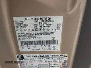 2012 Ford F-150 XL with VIN 1FTFW1CF7CKD87475, listed as a IAAI auction lot 41715378 with 212,705 mi miles. Bid and sale history available at carsss.com. Image 9.