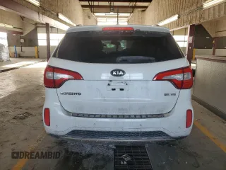 2015 Kia Sorento SX with VIN 5XYKW4A7XFG576725, listed as a Copart auction lot 46047945 with 0 mi miles and Salvage Title. Bid and sale history available at carsss.com. Image 6.