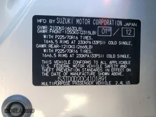 2012 Suzuki Grand Vitara Premium with VIN JS3TD0D20C4101891, listed as a Copart auction lot 84032484 with 120,822 mi miles and Salvage Title. Bid and sale history available at carsss.com. Image 15.