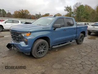 2024 Chevrolet Silverado 1500 Custom with VIN 3GCPABEKXRG310652, listed as a Copart auction lot 85014714 with 16,199 mi miles and Salvage Title. Bid and sale history available at DreamBid. Image 1.