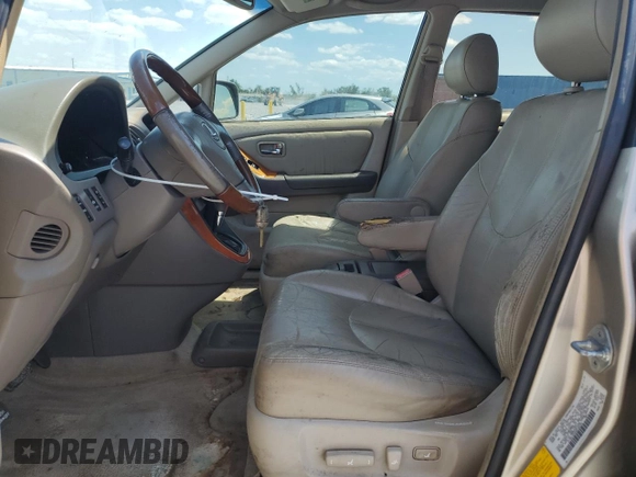 2002 Lexus RX 300 with VIN JTJGF10UX20126100, listed as a Copart auction lot 55652345 with 233,477 mi miles and Clean title. Bid and sale history available at DreamBid. Image 7.