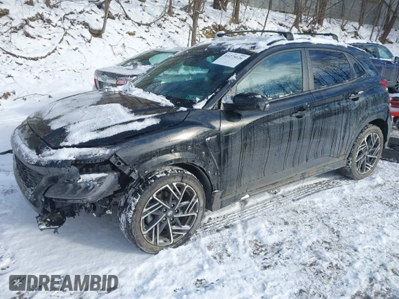 2022 Hyundai Kona N Line with VIN KM8K3CA31NU787336, listed as a IAAI auction lot 41275126 with 34,180 mi miles. Bid and sale history available at carsss.com. Image 17.