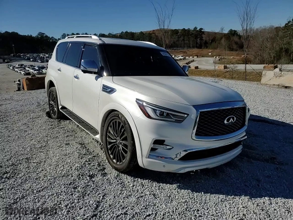 2022 Infiniti QX80 SENSORY with VIN JN8AZ2BF1N9741045, listed as a Copart auction lot 84568184 with 74,587 mi miles and Salvage Title. Bid and sale history available at carsss.com. Image 12.
