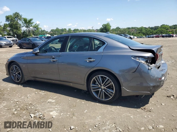 2015 Infiniti Q50 Premium with VIN JN1BV7AR6FM415389, listed as a Copart auction lot 61653845 with 124,141 mi miles and Salvage title. Bid and sale history available at DreamBid. Image 2.