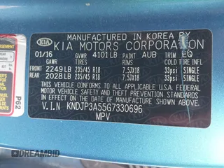 2016 Kia Soul + with VIN KNDJP3A55G7330696, listed as a IAAI auction lot 41936996 with 135,546 mi miles. Bid and sale history available at carsss.com. Image 9.