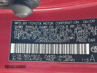 2010 Toyota Prius II with VIN JTDKN3DU0A0020971, listed as a IAAI auction lot 41840570 with 121,155 mi miles. Bid and sale history available at carsss.com. Image 9.