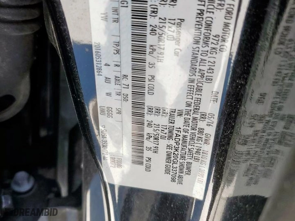 2016 Ford Focus SE with VIN 1FADP3K20GL337098, listed as a Copart auction lot 51738255 with 90,946 mi miles and Salvage Title. Bid and sale history available at carsss.com. Image 12.