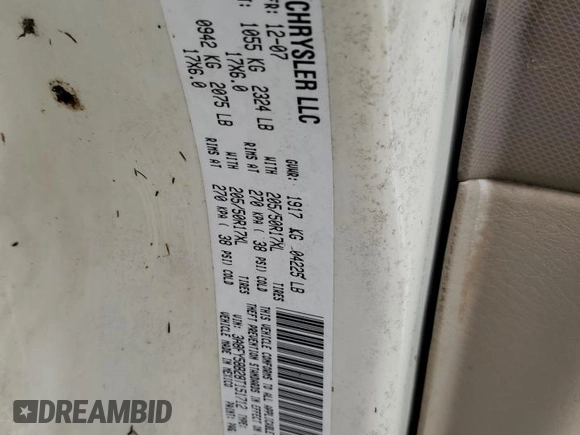 2008 Chrysler PT Cruiser Touring with VIN 3A8FY58B28T151712, listed as a Copart auction lot 75082304 with 0 mi miles and Salvage Title. Bid and sale history available at carsss.com. Image 14.