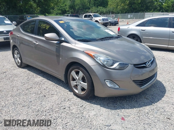 2013 Hyundai Elantra GLS with VIN 5NPDH4AE9DH417136, listed as a IAAI auction lot 42719598 with 105,280 mi miles and . Bid and sale history available at DreamBid. Image 1.
