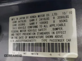 2010 Acura TSX с VIN JH4CU2F69AC042271, выставлен на аукционе IAAI как лот 42570618 с пробегом 182 325 миль миль и . История ставок и продаж доступна на DreamBid. Изображение 9.