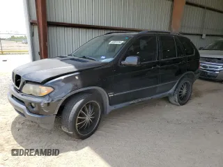 2004 BMW X5 3.0i with VIN 5UXFA13564LU24953, listed as a Copart auction lot 64991284 with 166,859 mi miles and Salvage Title. Bid and sale history available at carsss.com. Image 1.