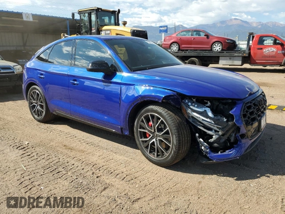 2024 Audi SQ5 Sportback Premium Plus with VIN WA124AFY2R2088187, listed as a Copart auction lot 73215564 with 106 mi miles and Salvage title. Bid and sale history available at DreamBid. Image 4.