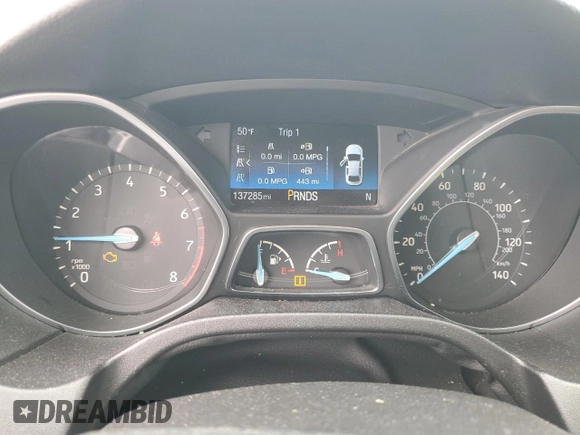 2017 Ford Focus SEL with VIN 1FADP3H23HL224836, listed as a Copart auction lot 48696465 with 137,285 mi miles and Salvage Title. Bid and sale history available at carsss.com. Image 9.