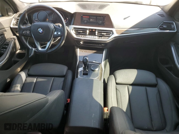 2019 BMW 3 Series 330i with VIN 3MW5R1J59K8B02494, listed as a Copart auction lot 43181165 with 55,183 mi miles and Salvage Title. Bid and sale history available at carsss.com. Image 8.