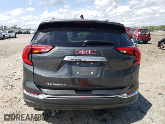 2020 GMC Terrain SLT with VIN 3GKALPEV7LL146223, listed as a Copart auction lot 61415765 with 100,654 mi miles and Salvage title. Bid and sale history available at DreamBid. Image 6.