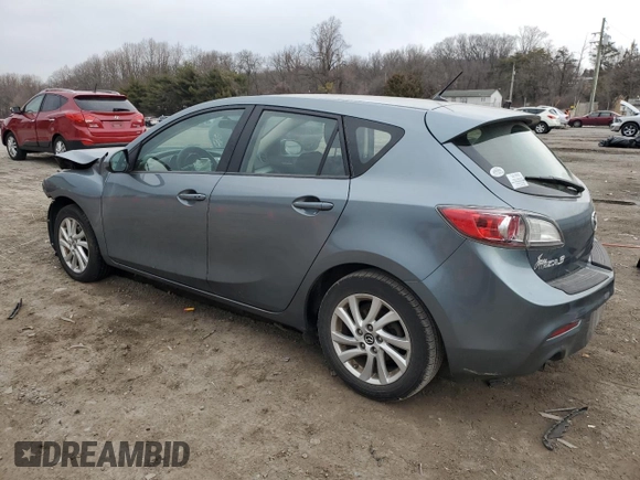 2013 Mazda 3 i Touring with VIN JM1BL1L83D1712686, listed as a Copart auction lot 46479425 with 188,740 mi miles and Salvage title. Bid and sale history available at DreamBid. Image 2.