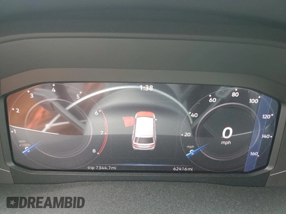 2023 Volkswagen Atlas SE with VIN 1V2KR2CAXPC553339, listed as a Copart auction lot 59667335 with 62,416 mi miles and Salvage title. Bid and sale history available at DreamBid. Image 9.