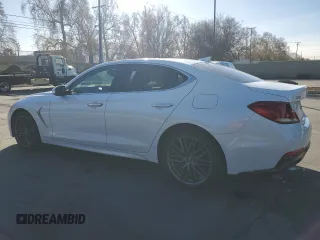 2019 Genesis G70 2.0T Advanced with VIN KMTG34LA1KU026797, listed as a Copart auction lot 89213515 with 29,777 mi miles and Salvage Title. Bid and sale history available at carsss.com. Image 2.