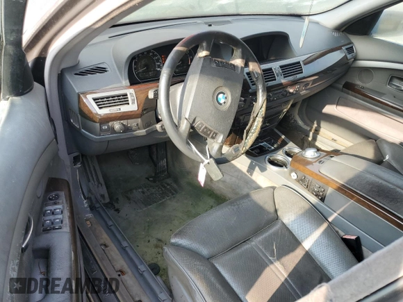 2002 BMW 7 Series 745Li with VIN WBAGN63492DR04469, listed as a Copart auction lot 59688915 with Not provided miles and Clean title. Bid and sale history available at DreamBid. Image 8.