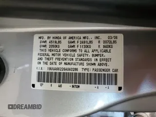 2006 Acura TL with VIN 19UUA66226A040286, listed as a Copart auction lot 54565225 with 138,326 mi miles and Salvage Title. Bid and sale history available at carsss.com. Image 12.