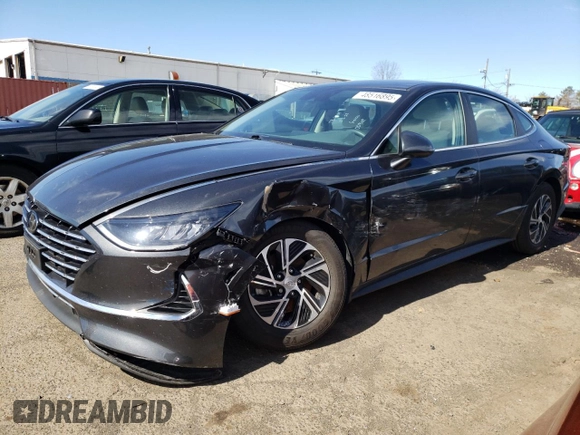 2020 Hyundai Sonata Hybrid Blue with VIN KMHL24JJ1LA009614, listed as a Copart auction lot 48516895 with 35,776 mi miles and Salvage Title. Bid and sale history available at carsss.com. Image 1.