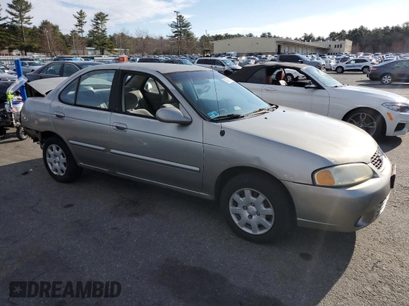 2001 Nissan Sentra GXE with VIN 3N1CB51D31L502482, listed as a Copart auction lot 50762195 with 185,455 mi miles and Salvage title. Bid and sale history available at DreamBid. Image 4.