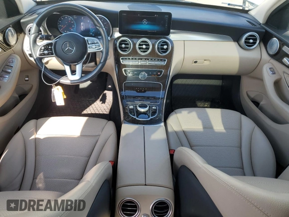 2021 Mercedes-Benz C 300 with VIN W1KWF8EB4MR637322, listed as a Copart auction lot 59097045 with 55,393 mi miles and Salvage title. Bid and sale history available at DreamBid. Image 8.