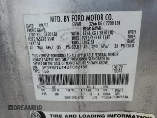 2011 Ford F-150 XLT с VIN 1FTFW1ET4BFC82189, выставлен на аукционе Copart как лот 64047335 с пробегом 244 896 миль миль и Чистый • Clean title. История ставок и продаж доступна на DreamBid. Изображение 12.