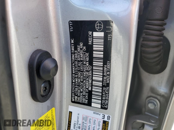 2018 Toyota C-HR XLE with VIN NMTKHMBX6JR047937, listed as a Copart auction lot 51705805 with 128,543 mi miles and Salvage Title. Bid and sale history available at DreamBid. Image 13.