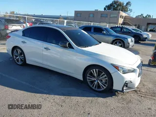 2020 Infiniti Q50 Edition 30 with VIN JN1EV7AP2LM200941, listed as a IAAI auction lot 41847776 with 70,349 mi miles and . Bid and sale history available at DreamBid. Image 1.