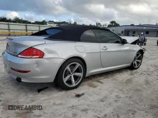 2010 BMW 6 Series 650i with VIN WBAEB5C56AC225685, listed as a Copart auction lot 86904014 with 36,214 mi miles and Salvage Title. Bid and sale history available at carsss.com. Image 3.