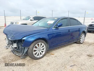 2013 Audi A4 Premium with VIN WAUAFAFL5DA123641, listed as a IAAI auction lot 40809477 with 1 mi miles. Bid and sale history available at carsss.com. Image 2.
