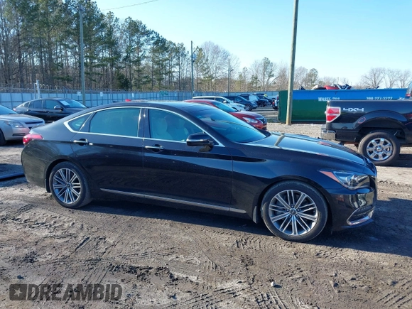 2018 Genesis G80 3.8L with VIN KMHGN4JE5JU245545, listed as a IAAI auction lot 41413528 with 65,707 mi miles. Bid and sale history available at carsss.com. Image 14.