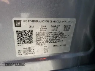 2020 GMC Terrain SLE z VIN 3GKALMEV5LL130522, wystawiony jako Copart lot #52151445 z przebiegiem 43 391 mil mil oraz Szkoda całkowita • Salvage title. Historia ofert i sprzedaży dostępna na DreamBid. Obrazek 13.