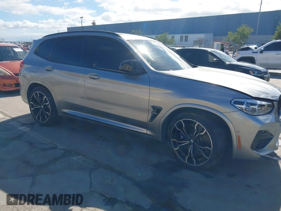 2020 BMW X3 M with VIN 5YMTS0C02L9B74262, listed as a IAAI auction lot 41715254 with 44,988 mi miles and . Bid and sale history available at DreamBid. Image 1.