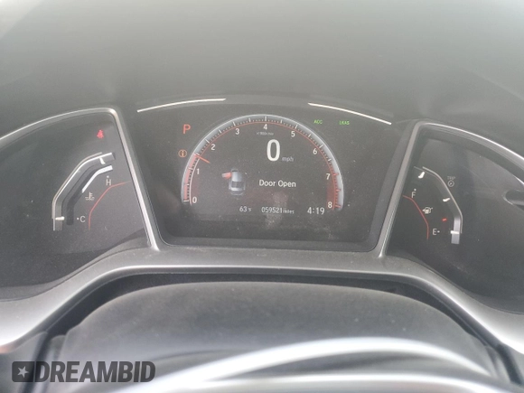 2020 Honda Civic Sedan Sport with VIN 2HGFC2F82LH578712, listed as a Copart auction lot 48104515 with 59,521 mi miles and Salvage Title. Bid and sale history available at carsss.com. Image 9.