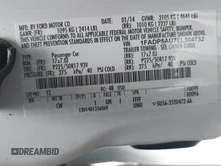 2014 Ford C-Max SE with VIN 1FADP5AU7EL504732, listed as a IAAI auction lot 41739282 with 60,801 mi miles. Bid and sale history available at carsss.com. Image 9.