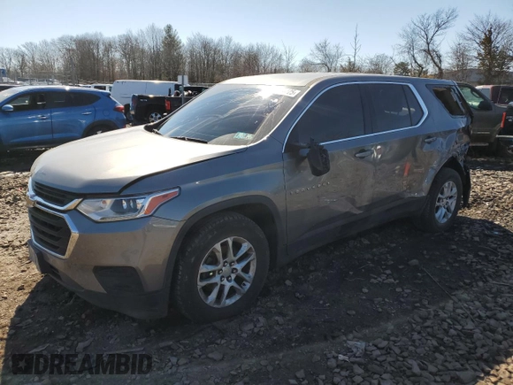 2018 Chevrolet Traverse LS with VIN 1GNEVFKW2JJ213644, listed as a Copart auction lot 48276425 with 93,462 mi miles and Salvage Title. Bid and sale history available at carsss.com. Image 1.