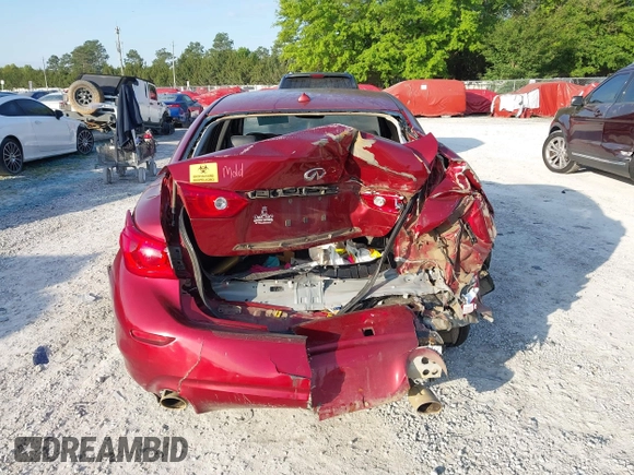 2015 Infiniti Q50 Premium with VIN JN1BV7AR3FM396669, listed as a IAAI auction lot 42007221 with 185,175 mi miles. Bid and sale history available at carsss.com. Image 16.