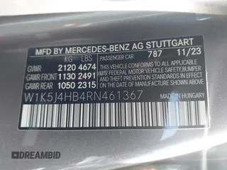 2024 Mercedes-Benz CLA 250 z VIN W1K5J4HB4RN461367, wystawiony jako IAAI lot #41590994 z przebiegiem 6 251 mil mil oraz . Historia ofert i sprzedaży dostępna na DreamBid. Obrazek 9.