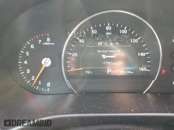 2019 Kia Sorento EX with VIN 5XYPHDA59KG567720, listed as a Copart auction lot 52944355 with 75,114 mi miles and Salvage Title. Bid and sale history available at DreamBid. Image 9.